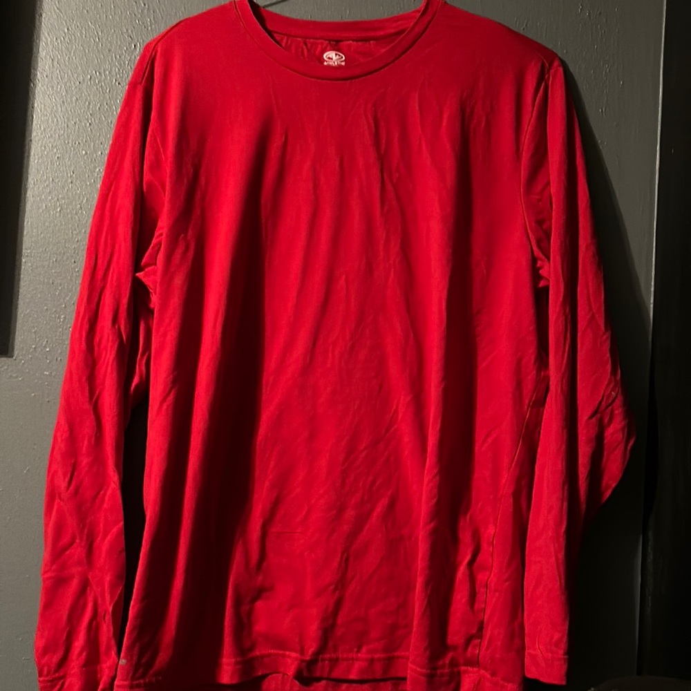 Plain red long sleeve shirt